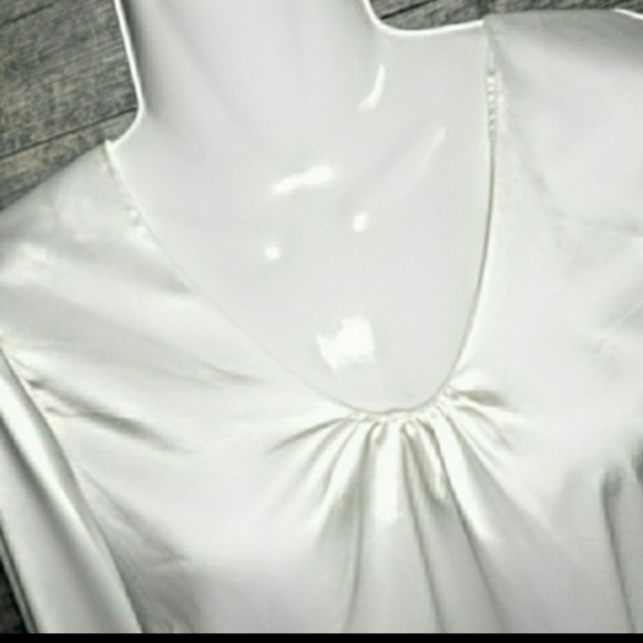 Seven7 High Low Top Size 0X Silky Puff Sleeve NWT - Picture 6 of 10